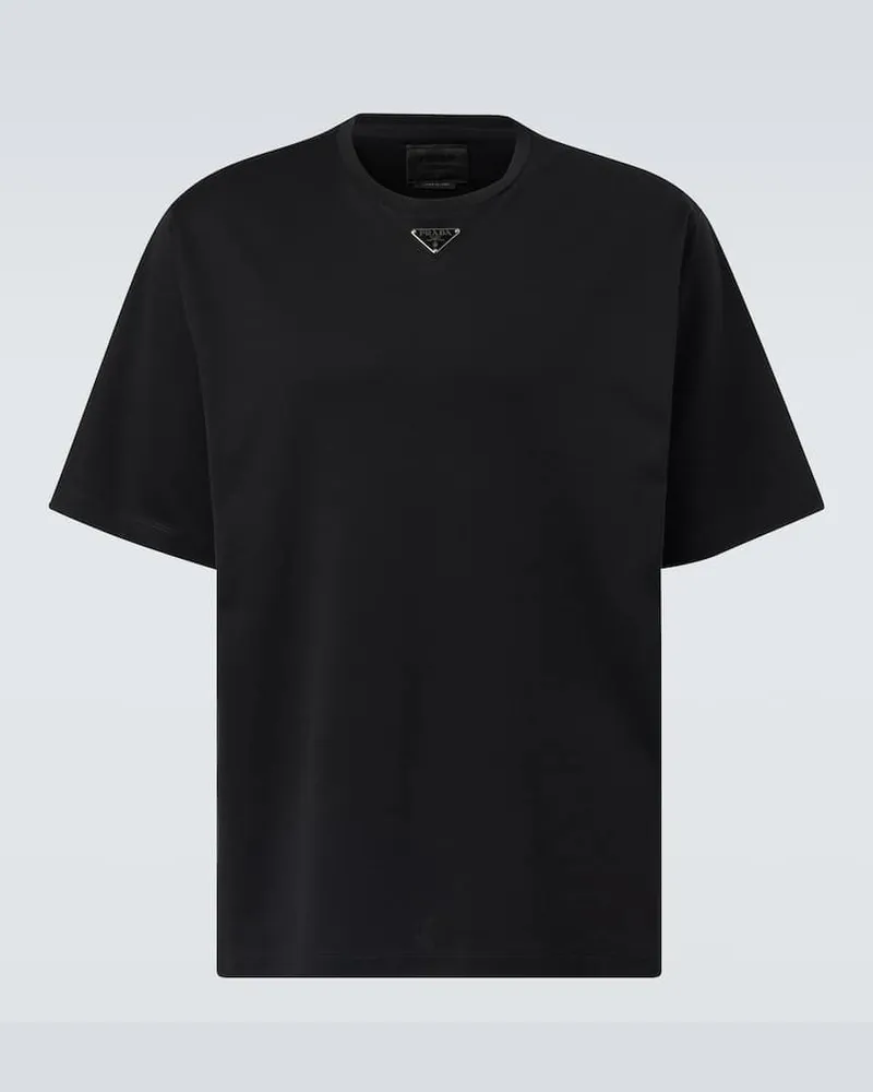 Prada T-Shirt aus Baumwolle Schwarz