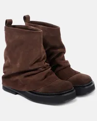 ATTICO Ankle Boots Mini Robin aus Veloursleder Braun