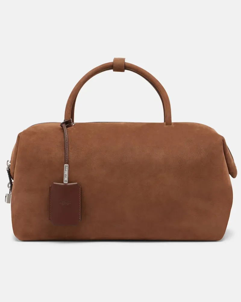 Max Mara Schultertasche Holdall Medium aus Leder Braun