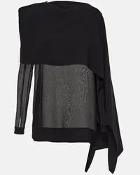 Proenza Schouler Top aus Chiffon Schwarz