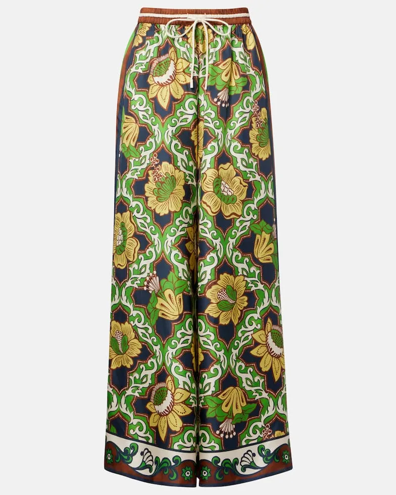 ALEMAIS Alémais Bedruckte Palazzo-Hose Liana aus Seide Multicolor