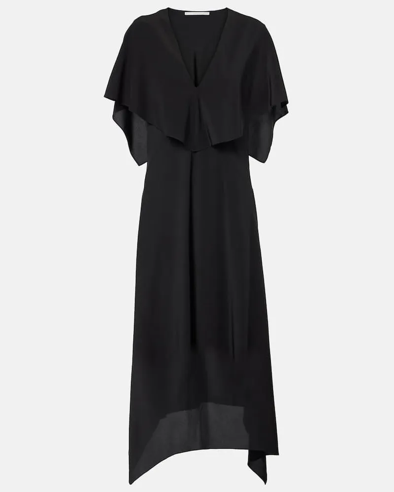 Stella McCartney Maxikleid aus Seide Schwarz