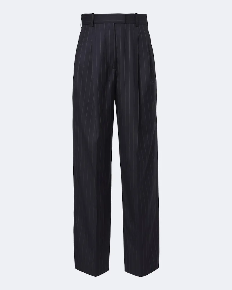 Givenchy Weite Hose aus Wolle Blau