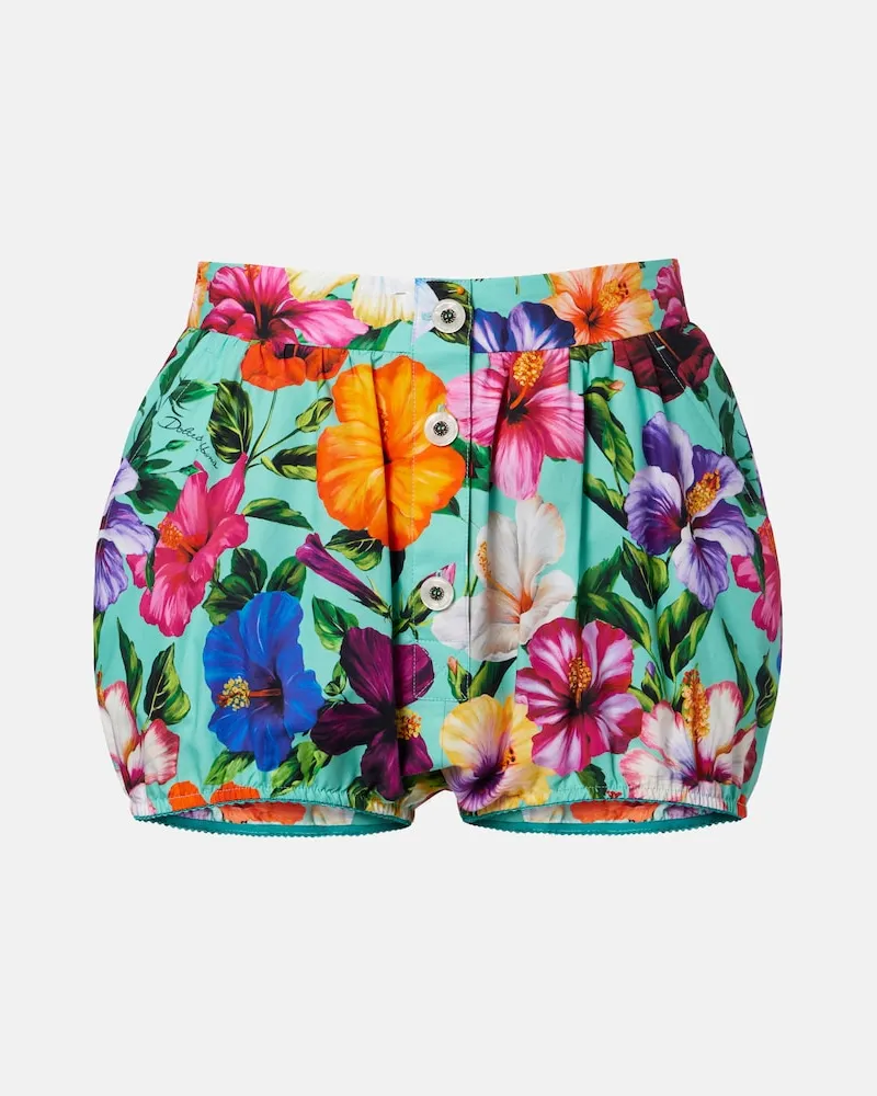 Dolce & Gabbana Shorts aus Baumwolle Multicolor