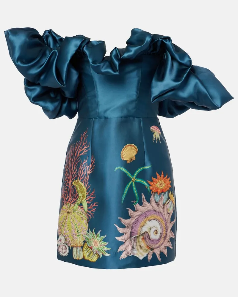 ALEMAIS Alémais Bedrucktes Minikleid Dorian Blau