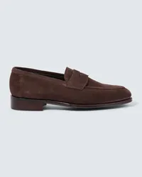 George Cleverley Loafers Bradley II aus Veloursleder Braun