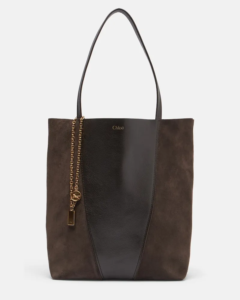 Chloé Chloé Tote Bag Chloé Spin aus Leder und Veloursleder Braun