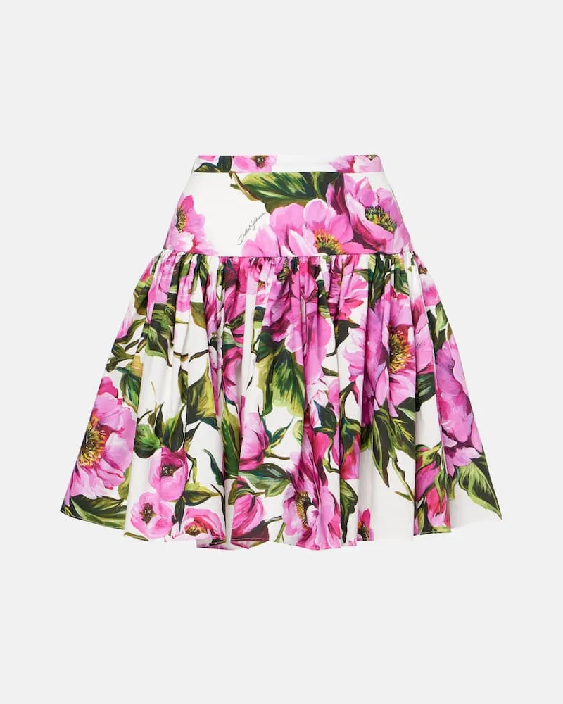 Dolce & Gabbana Minirock aus Baumwolle Rosa