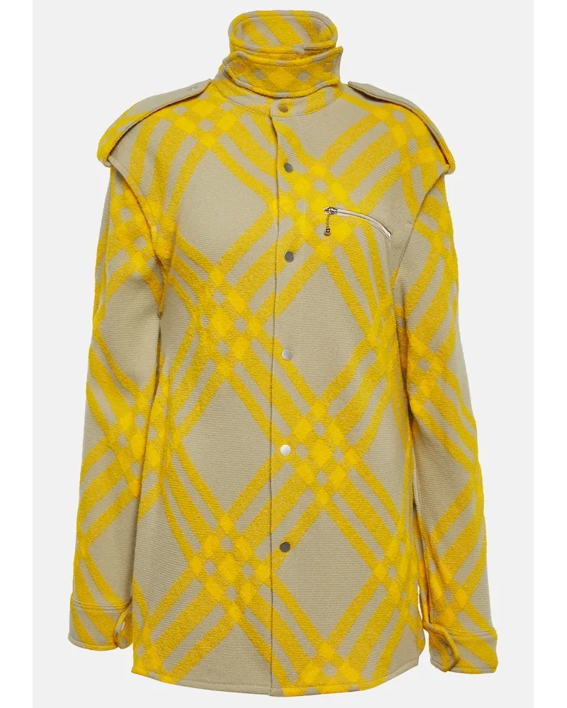 Burberry Hemdjacke aus einem Wollgemisch Multicolor