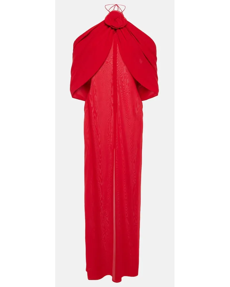 Magda Butrym Robe aus einem Seidengemisch Rot