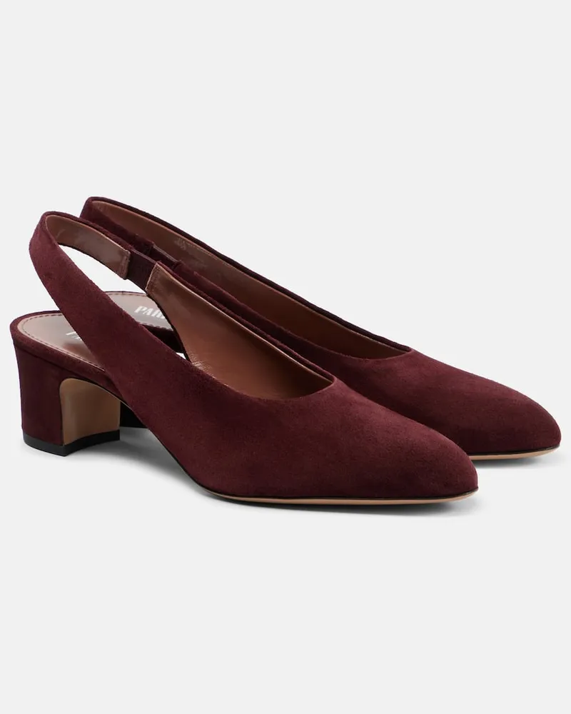 Paris Texas Slingback-Pumps Lavinia 50 aus Veloursleder Rot