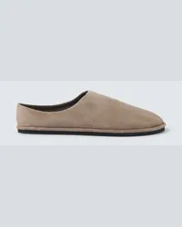 AURALEE Slip-Ons aus Veloursleder Beige