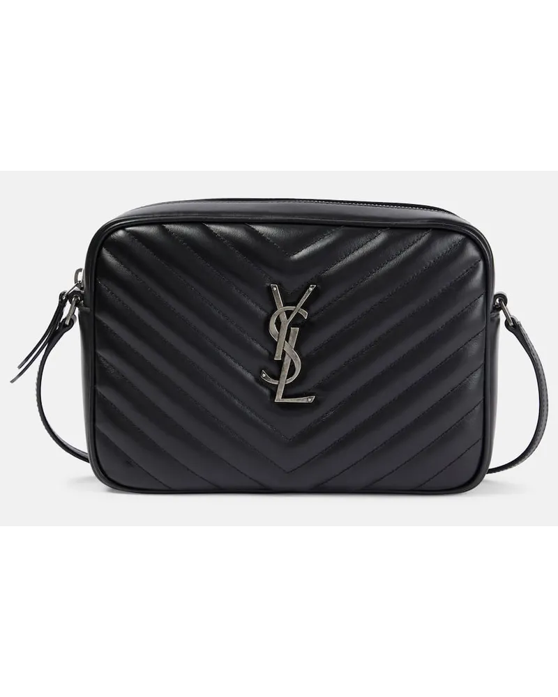 Saint Laurent Schultertasche Lou aus Leder Schwarz