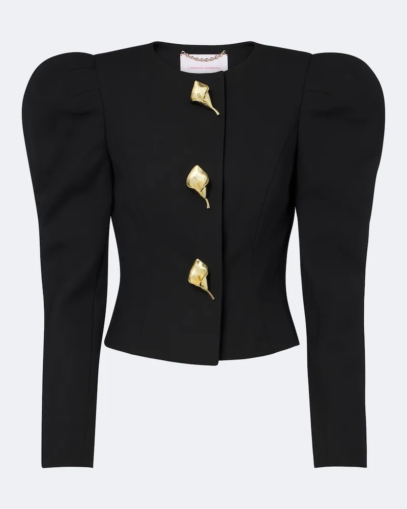 Carolina Herrera New York Jacke aus einem Wollgemisch Schwarz