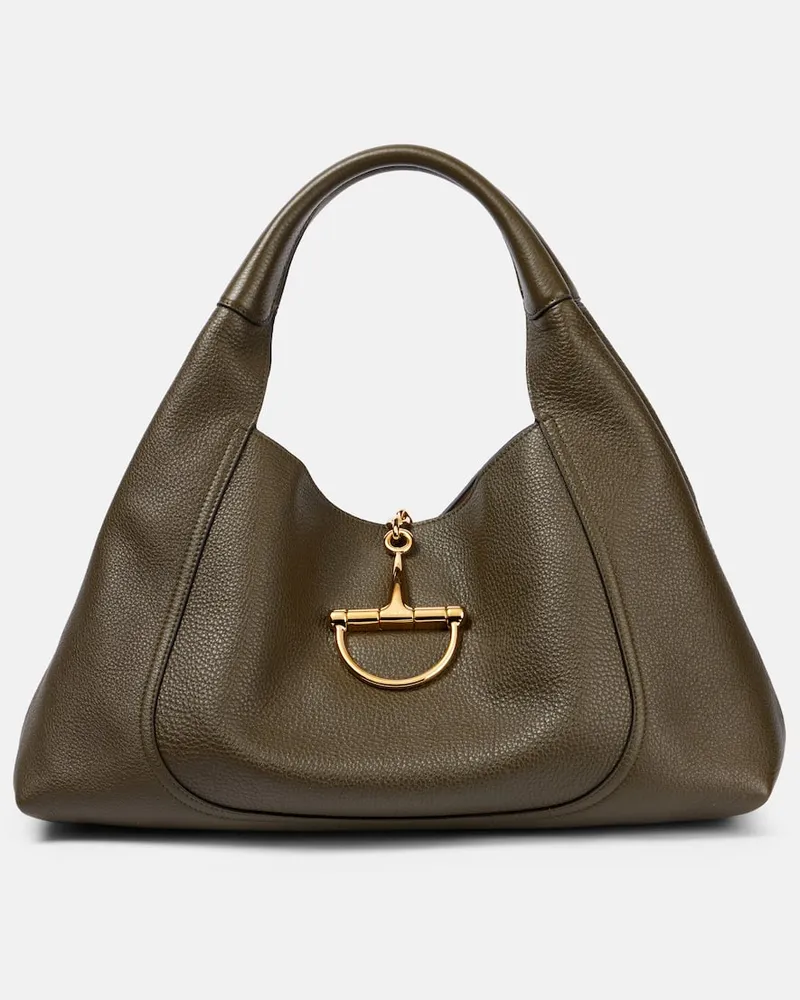 Gucci Schultertasche Gucci Softbit Large aus Leder Grã¼n