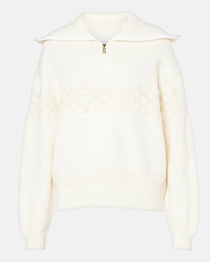 Bogner Skipullover Elana aus einem Wollgemisch Weiß