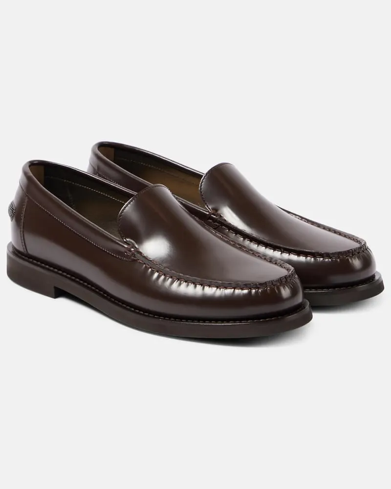 Brunello Cucinelli Loafers aus Leder Braun