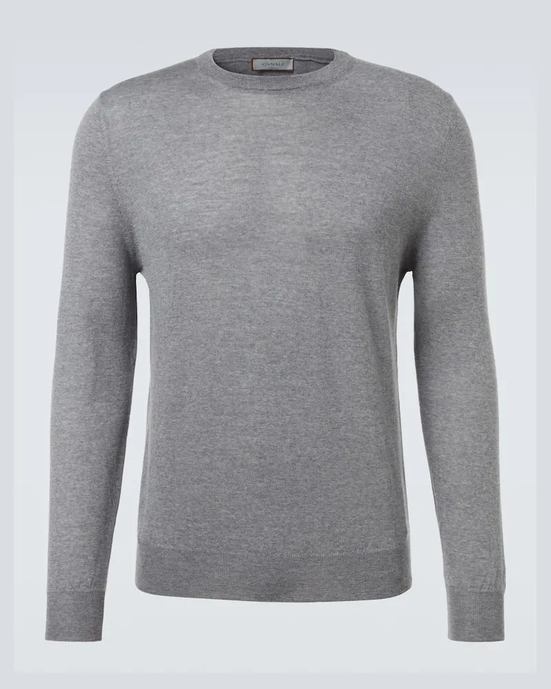 Canali Pullover aus Wolle Grau