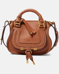 Chloé Chloe Schultertasche Marcie Mini aus Leder Braun