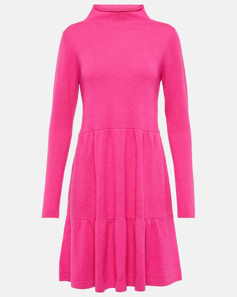 Jardin des Orangers Minikleid aus Wolle und Kaschmir Rosa