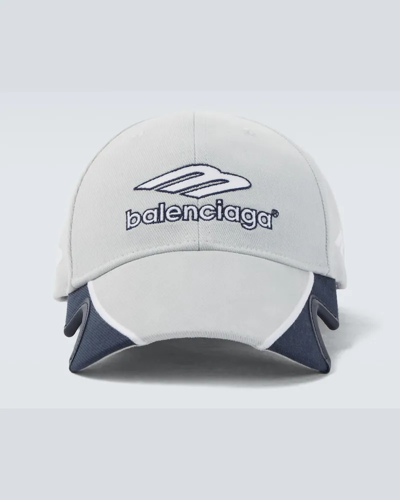Balenciaga Baseballcap aus Baumwolle Grau