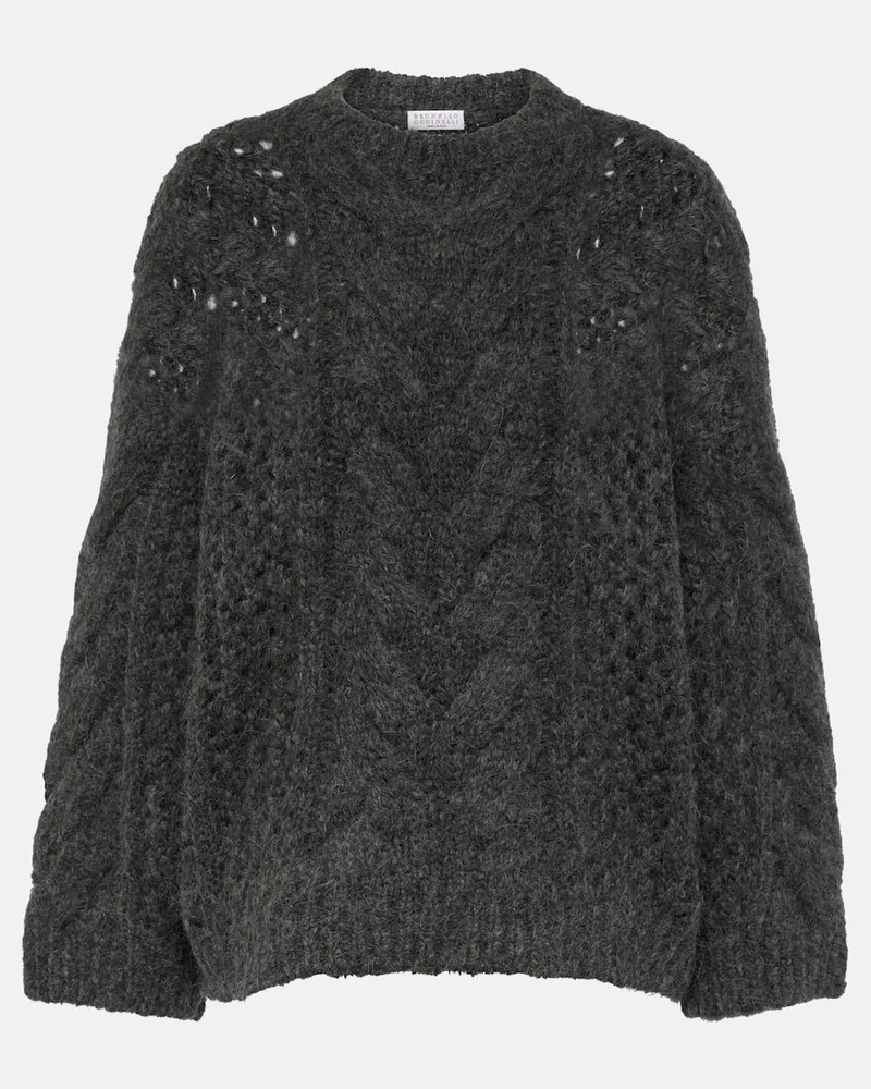 Brunello Cucinelli Pullover aus einem Alpakawollgemisch Grau