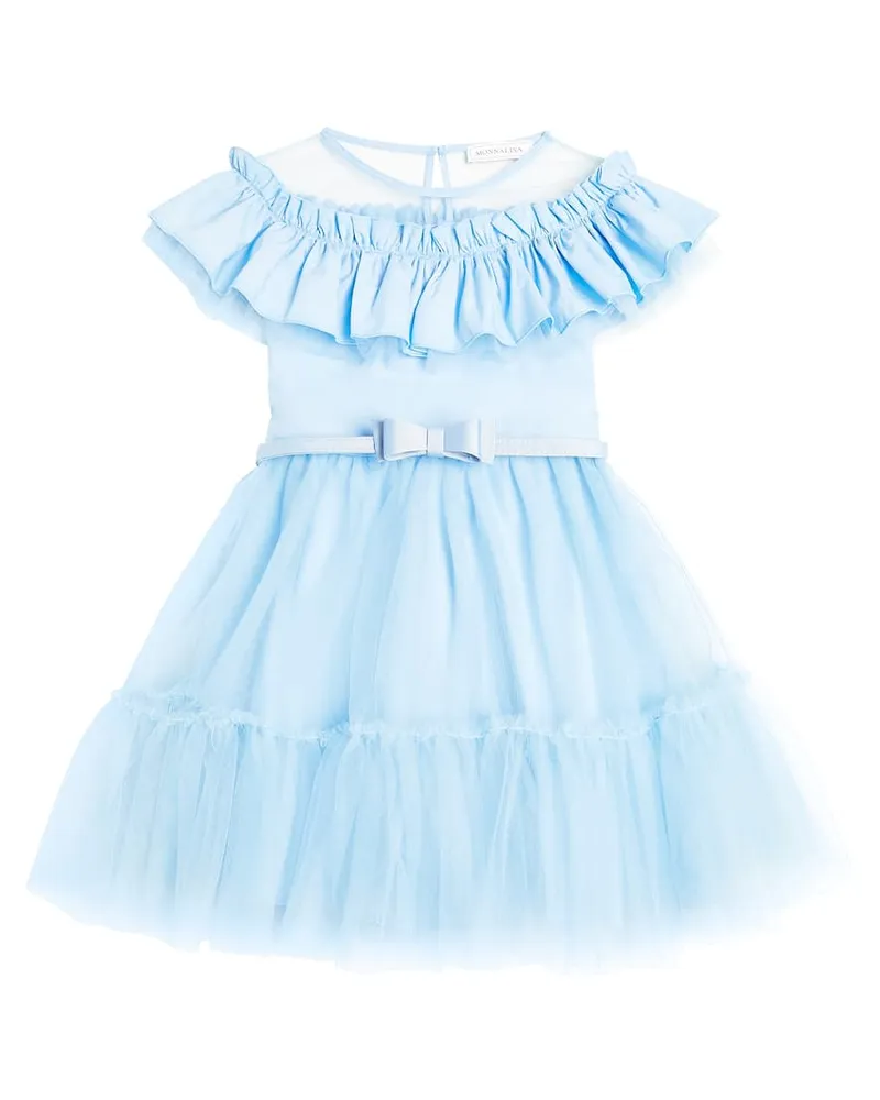 Monnalisa Kleid mit Tüll Blau