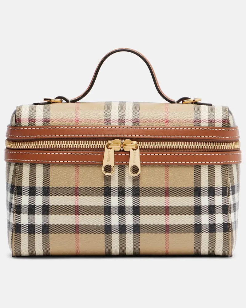 Burberry Schultertasche Vanity Case Burberry Check Small Beige