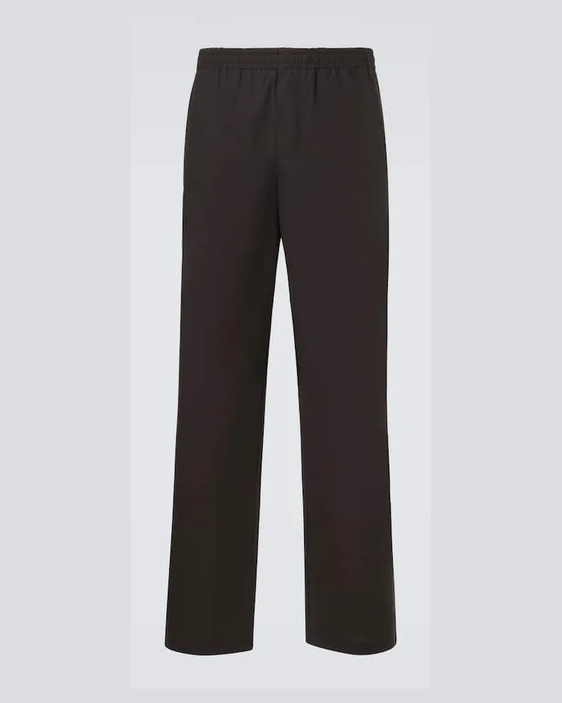 TOD'S Gerade Hose aus Baumwolle Grau