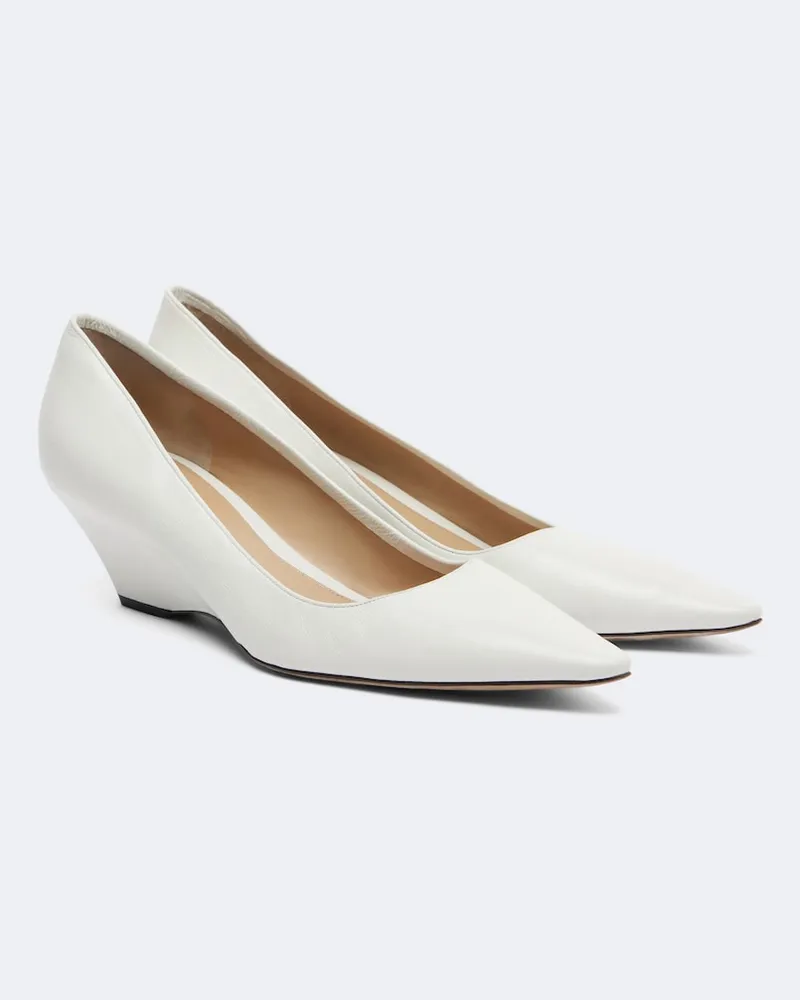 The Row Wedges Liisa aus Leder Weiß