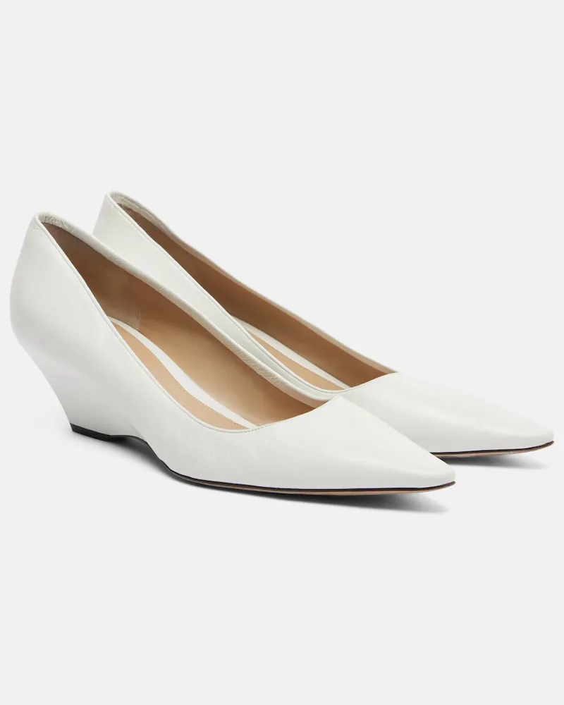 The Row Wedges Liisa aus Leder Weiß