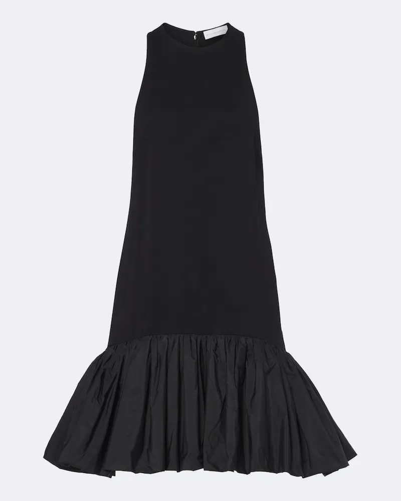 Stella McCartney Minikleid aus Taft und Cady Schwarz
