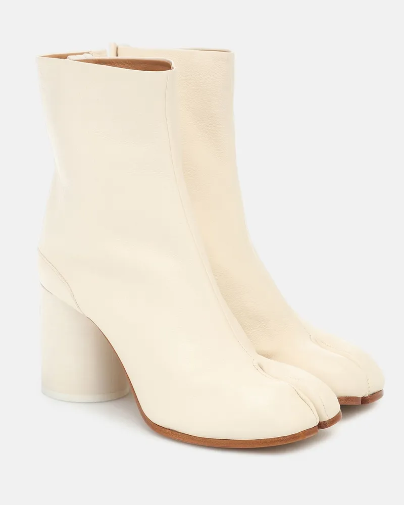 Maison Margiela Ankle Boots Tabi aus Leder Weiß