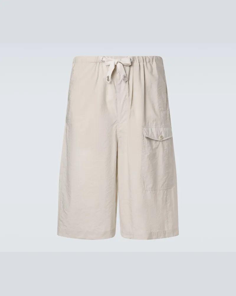 Christophe Lemaire Bermuda-Shorts aus einem Baumwollgemisch Beige