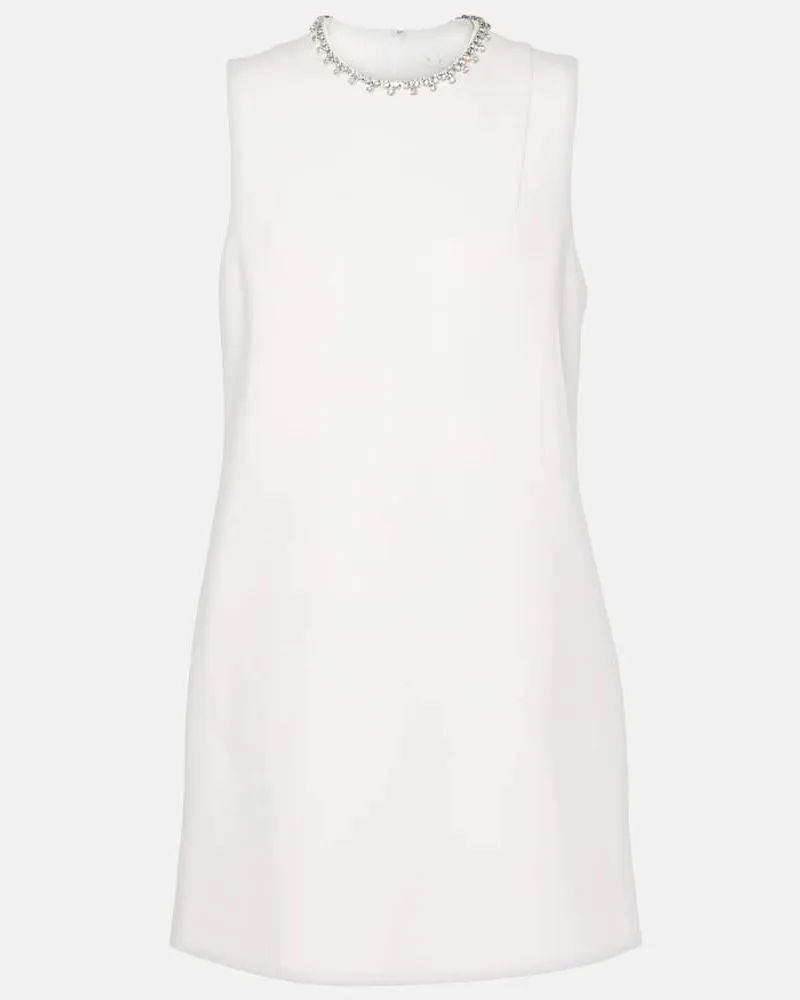Area Verziertes Minikleid Weiß