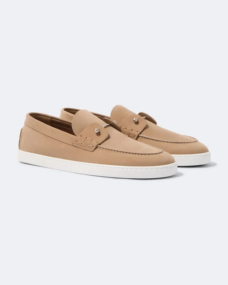 Christian Louboutin Slip-Ons Chambeliboat aus Leder Beige