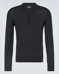 Tom Ford Polopullover aus Wolle Schwarz