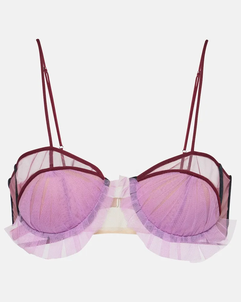 Nensi Dojaka BH Exploding Flower aus Tüll Rosa