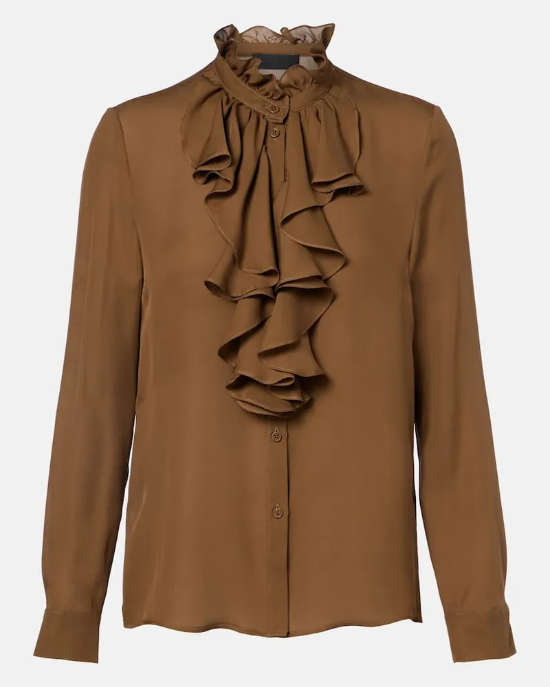 Nili Lotan Bluse aus Seide Braun
