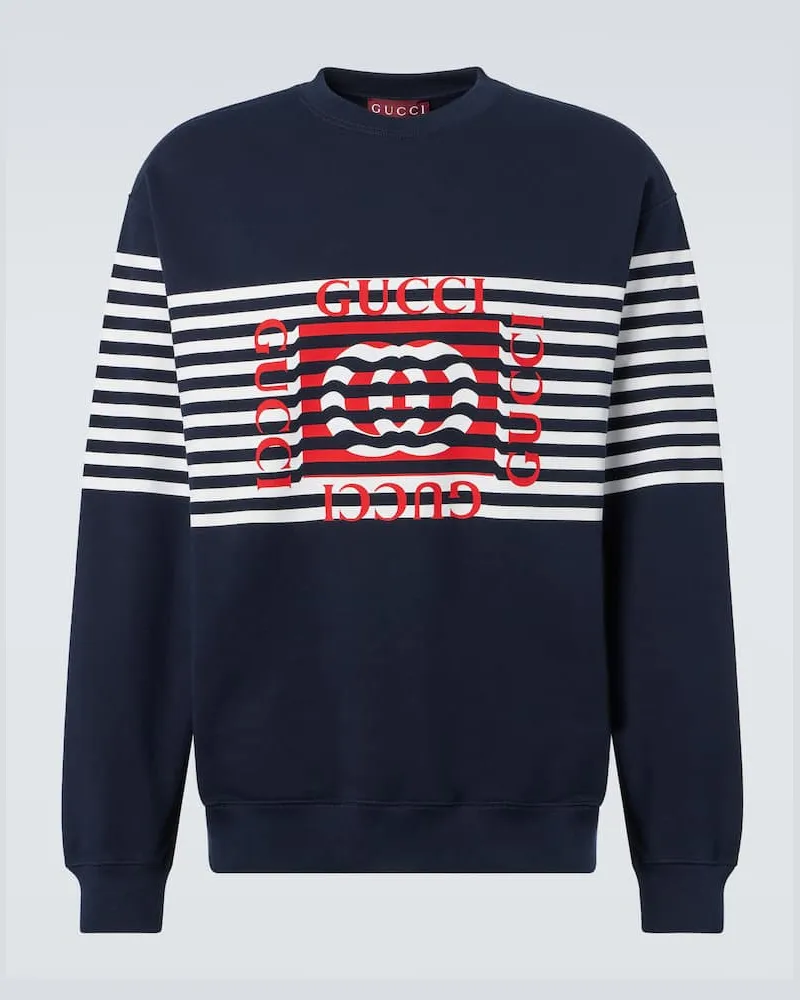 Gucci Sweatshirt aus Baumwoll-Jersey Blau