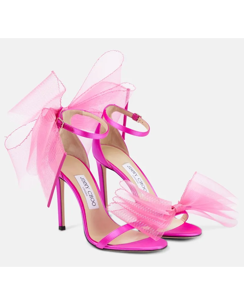 Jimmy Choo Verzierte Sandalen Aveline 100 Pink