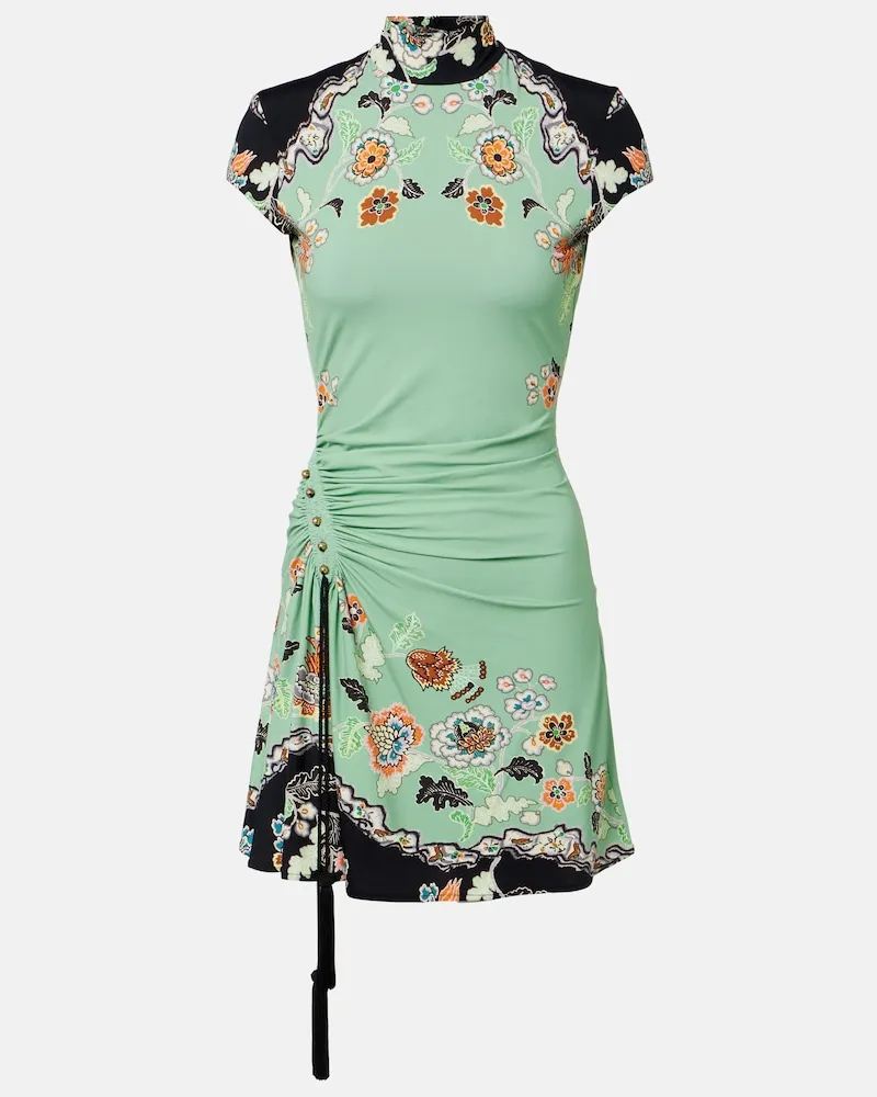Roberto Cavalli Minikleid aus Jersey Grün