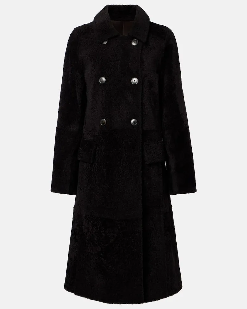 Yves Salomon Mantel aus Shearling Braun