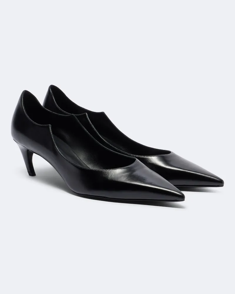 KHAITE Pumps Valerie aus Leder Schwarz