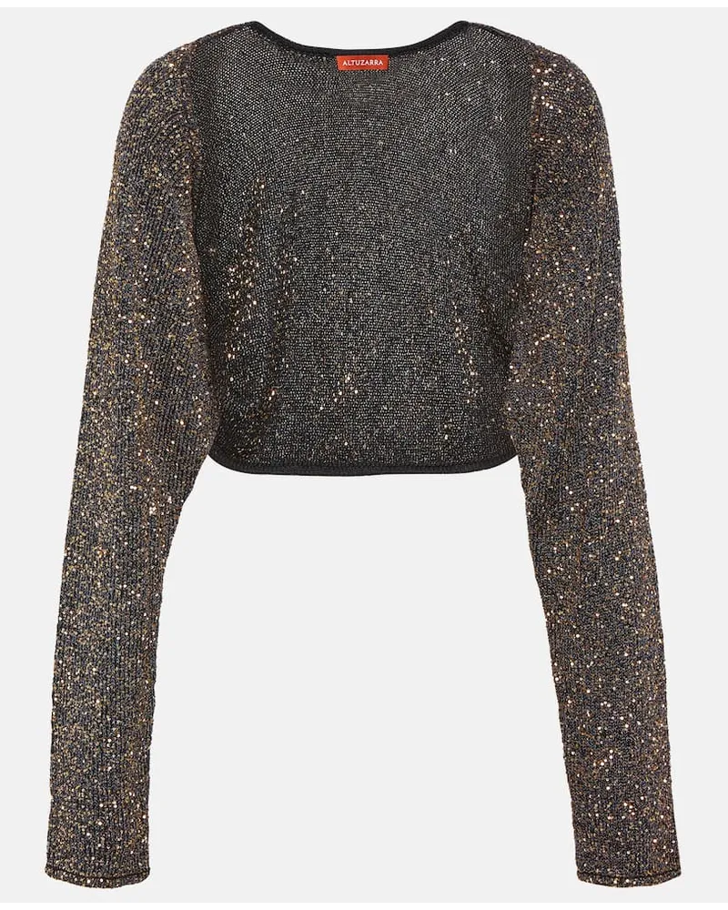 Altuzarra Verzierter Bolero Alimia aus Strick Schwarz