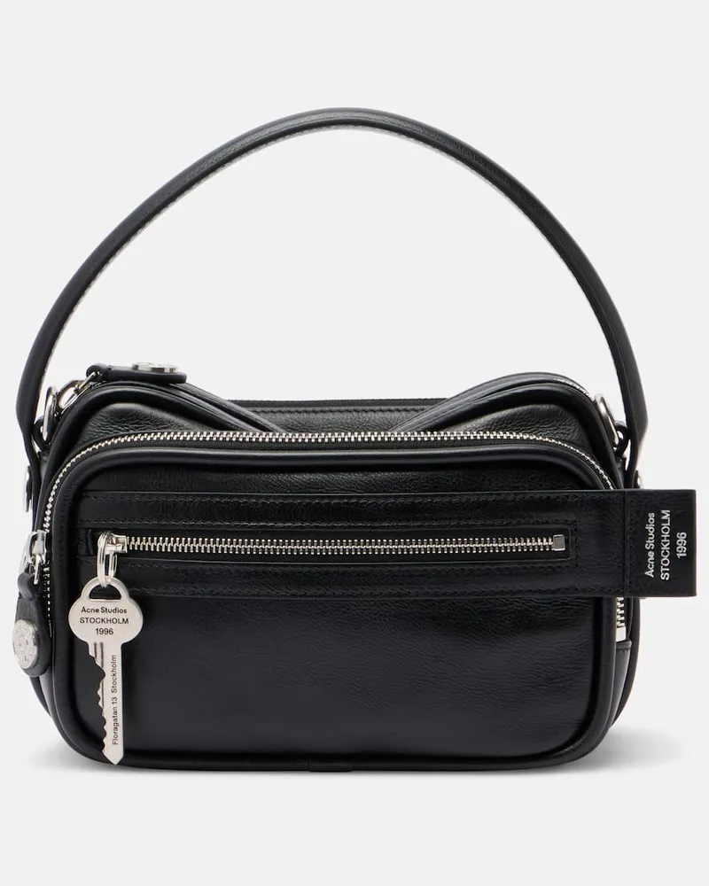Acne Studios Henkeltasche Camero Kit aus Leder Schwarz