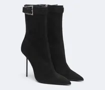 Verzierte Ankle Boots Lidia aus Veloursleder