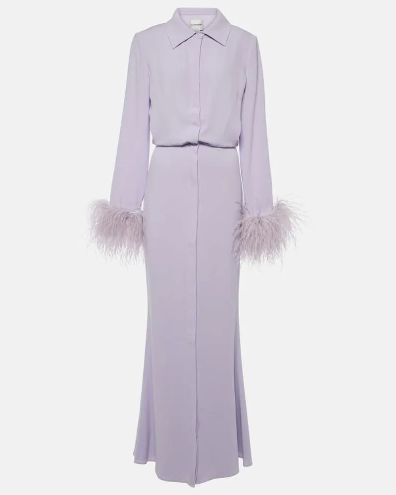 Roland Mouret Verzierte Robe aus Crêpe Violett