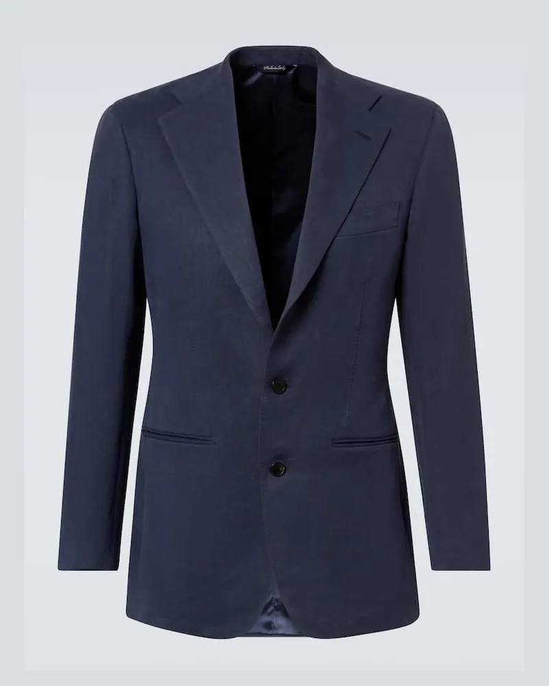 SAMAN AMEL Blazer aus Leinen Blau