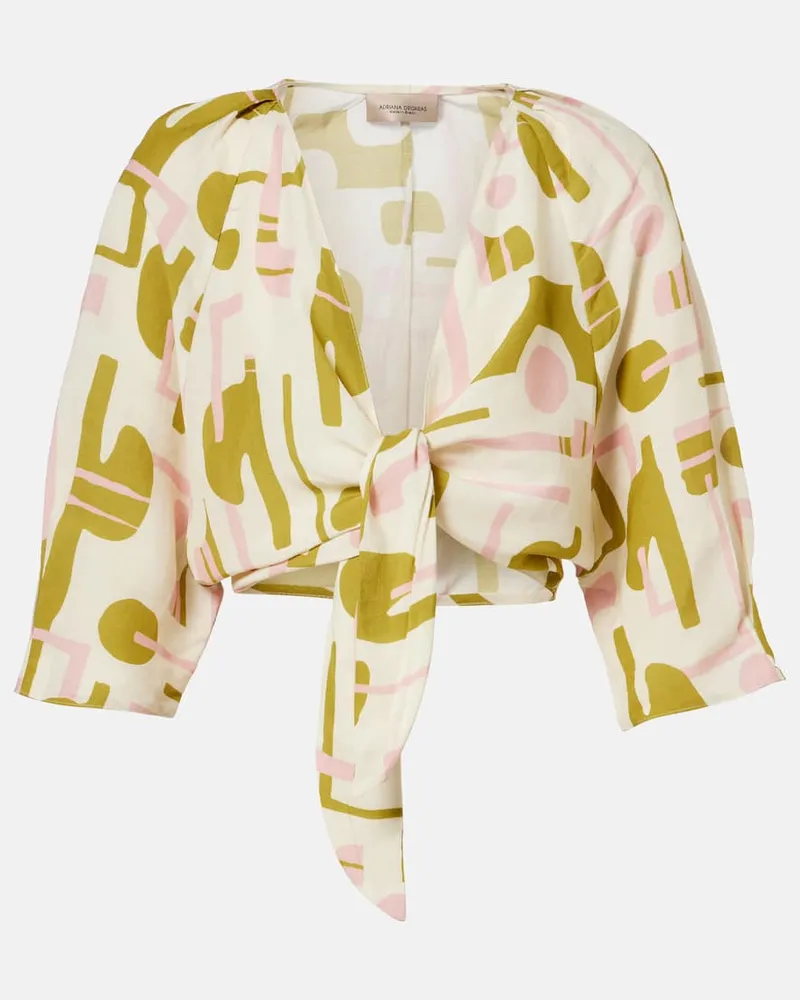 Adriana Degreas Bedrucktes Cropped-Top Balearic Multicolor